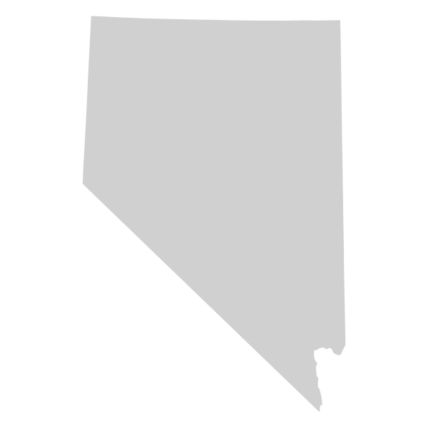 A map of the state of Nevada.